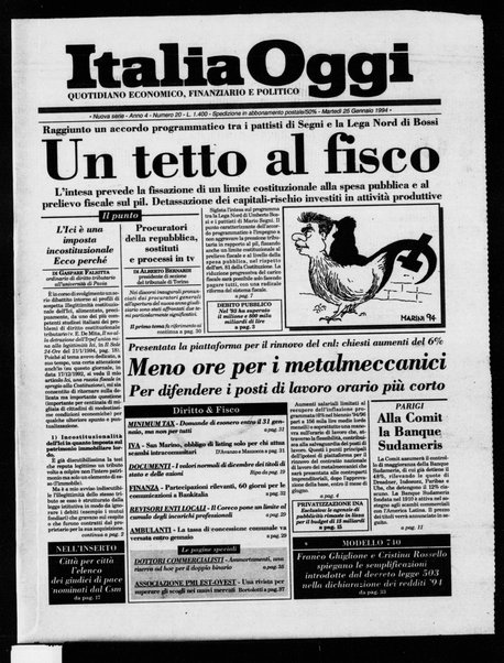 Italia oggi : quotidiano di economia finanza e politica